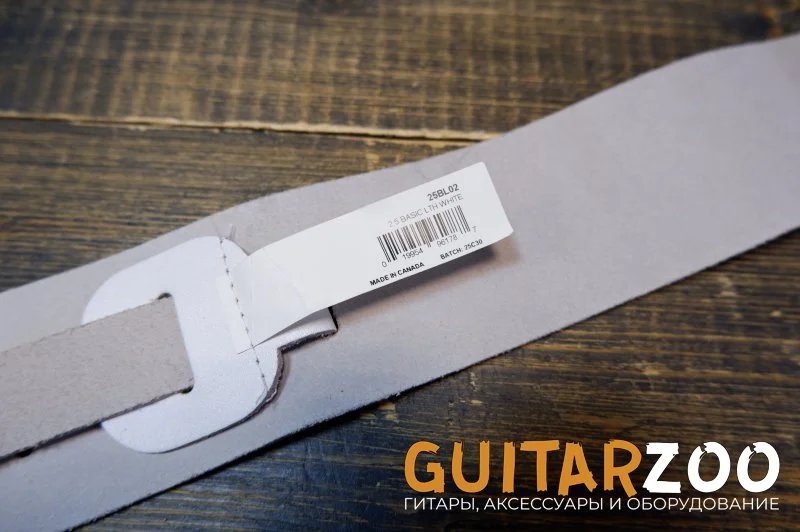 Ремень для гитары Planet Waves 25BL02 Basic Classic Кожаный, белый — фото 4
